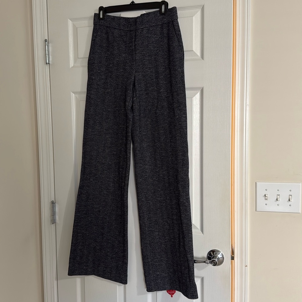 Theory Talbery navy chevron knit pant. Size S. NWT.